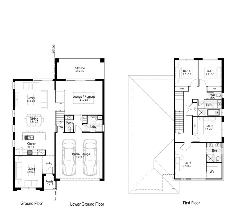 New Split Level Designs - Hudson Homes